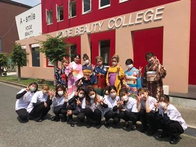 着付け授業の終わりに