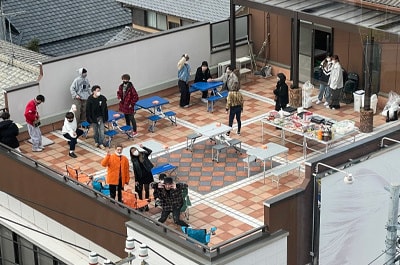 上からのショット